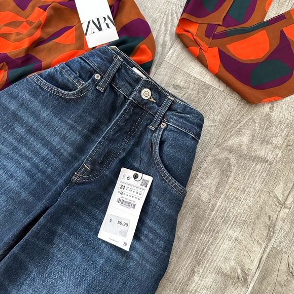 Zara Woman Jeans, Straight Fit - High Rise Size XS - Picture 7 of 8